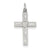 14k White Gold Diamond-cut Latin Cross Charm hide-image