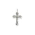 Diamond-cut Crucifix Charm in 14k White Gold