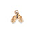 Baby Shoes Charm in 14k Rose Gold