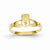 14k Yellow Gold Polished Womens Claddagh Ring