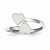 14k White Gold Double Heart Ring