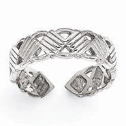 14k White Gold Fancy Toe Ring