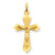 14k Gold Satin & Diamond-cut Crucifix Charm hide-image