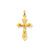 Satin & Diamond-cut Crucifix Charm in 14k Gold