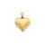 Diamond-cut Puffed Heart Charm in 14k Gold