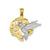 Hummingbird Charm in 14k Gold Two-tone