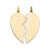 2 piece Heart Charm in 14k Gold