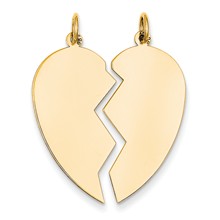 14k Gold 2 piece Heart Charm hide-image