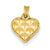 14k Gold Quilted Puffed Heart Charm hide-image