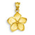 14k Gold Plumeria Floral Charm hide-image