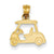 14k Gold Golf Cart Charm hide-image