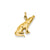 Wolf Charm in 14k Gold