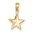 14k Gold Small Polished 3-D Star Charm hide-image
