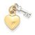14k Gold Two-tone Heart & Key Charm hide-image