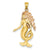 Mermaid Charm in 14k Gold Two-tone