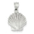 14k White Gold Shell Charm hide-image