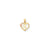 Initial T in Heart Charm in 14k Gold Two-tone