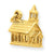 14k Gold 3-D Church Charm hide-image