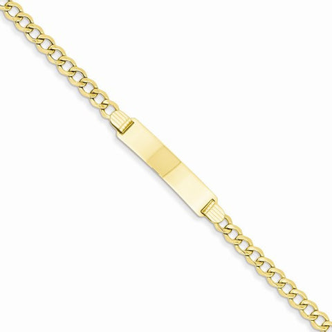 14K Yellow Gold Curb Linkmm Id Bracelet