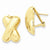 14k Yellow Gold Polished X Omega Back Post Earrings