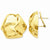 14k Yellow Gold Polished Knot Omega Back Post Earrings
