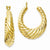 14k Yellow Gold Polished Twisted Hollow Hoop Earring Jackets