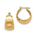 14k Yellow Gold Polished 10.5mm Tapered Hoop Earrings