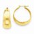 14k Yellow Gold Polished 10.5mm Tapered Hoop Earrings