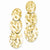 14k Yellow Gold Polished Hammered Dangle Earrings