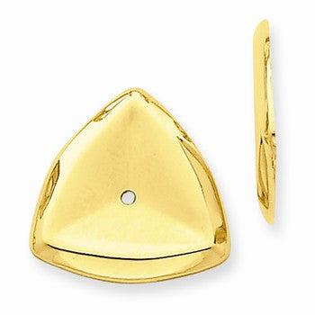 14k Yellow Gold Polished Triangle Earring Jackets
