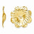 14k Yellow Gold Polished Floral Earring Jackets