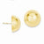 14k Yellow Gold Polished 20mm Half Ball Post Earrings