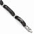 Black Titanium Cable Black Spinel Sterling Silver Bezel Bracelet