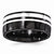 Black Titanium & Sterling Silver 9mm Polished Wedding Band