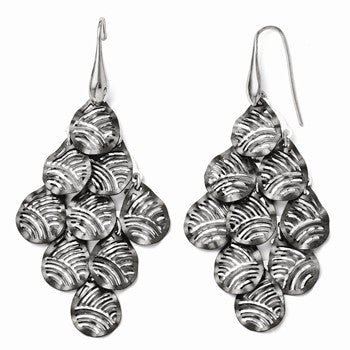 Sterling Silver & Ruthenium-plated Shepherd Hook Earrings