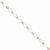 14K Gold Tri-Color Oval Link Two-Tone Mirror Beads Bracelet