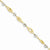 14K White and Yellow Gold Oval Links with Diamond-Cut Beads Bracelet