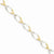 14K Yellow Gold with Rhodium Oval Link Chain Bracelet