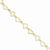 14K Yellow Gold Flat Diamond-Cut Open Hearts Bracelet