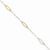 14K Tri-Color Gold Oval Link Bracelet