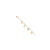 14K Yellow Gold Polished Dangling Hearts with Synthetic Stones Attached Fancy Bracelet