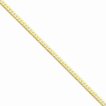 14K Yellow Gold Beveled Curb Chain