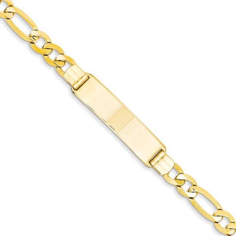 14K Yellow Gold Figaro Id Bracelet