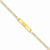 14K Yellow Gold Pave Figaro Id Bracelet
