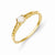 14k Yellow Gold 3mm Opal Birthstone Baby Ring