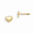 14k Yellow Gold Heart Earrings