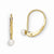 14k Yellow Gold Leverback 3mm Cultured Pearl Earrings