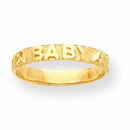 14k Yellow Gold Baby Ring