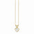 14K Yellow Gold Madi K Aquamarine Heart Birthstone Necklace