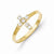 14k Yellow Gold CZ Cross Baby Ring